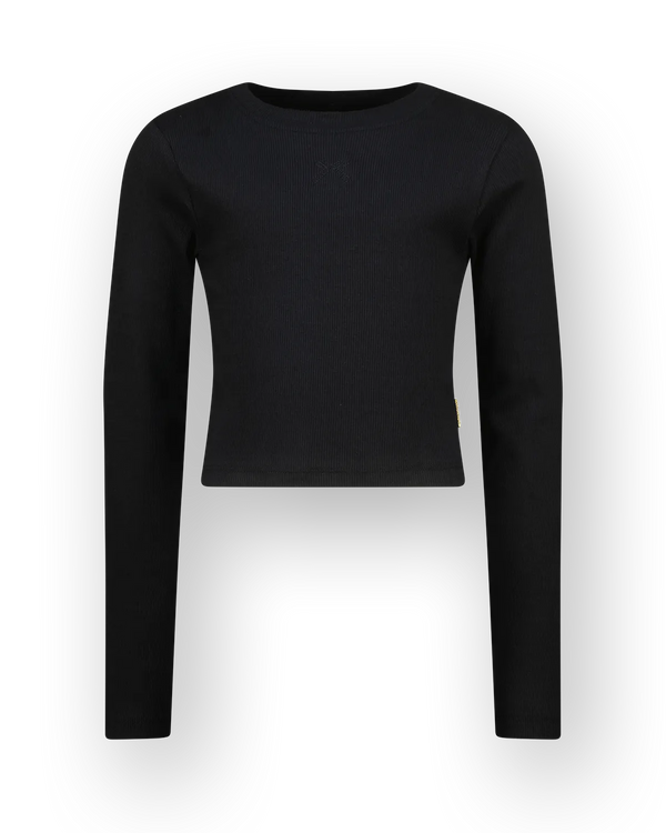 Basic crop rib top t-shirt