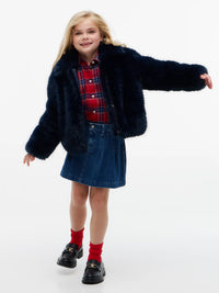 Tommy Hilfiger Faix fur jacket Burgundy