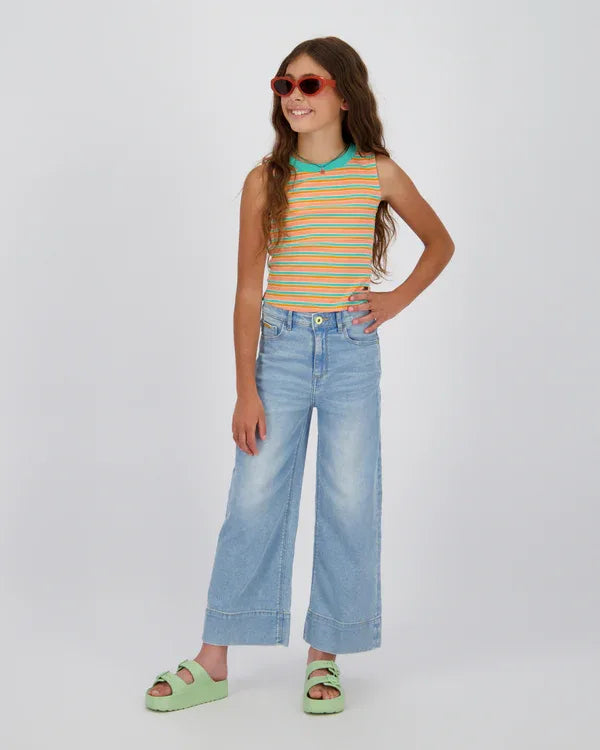 Icon-fancy stripe rib top Top
