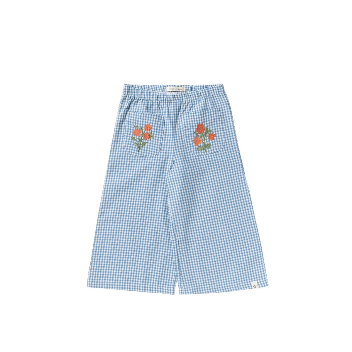 Yourwishes Vichy Blue | Wide Leg Pants Allure