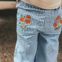 Yourwishes Vichy Blue | Wide Leg Pants Allure