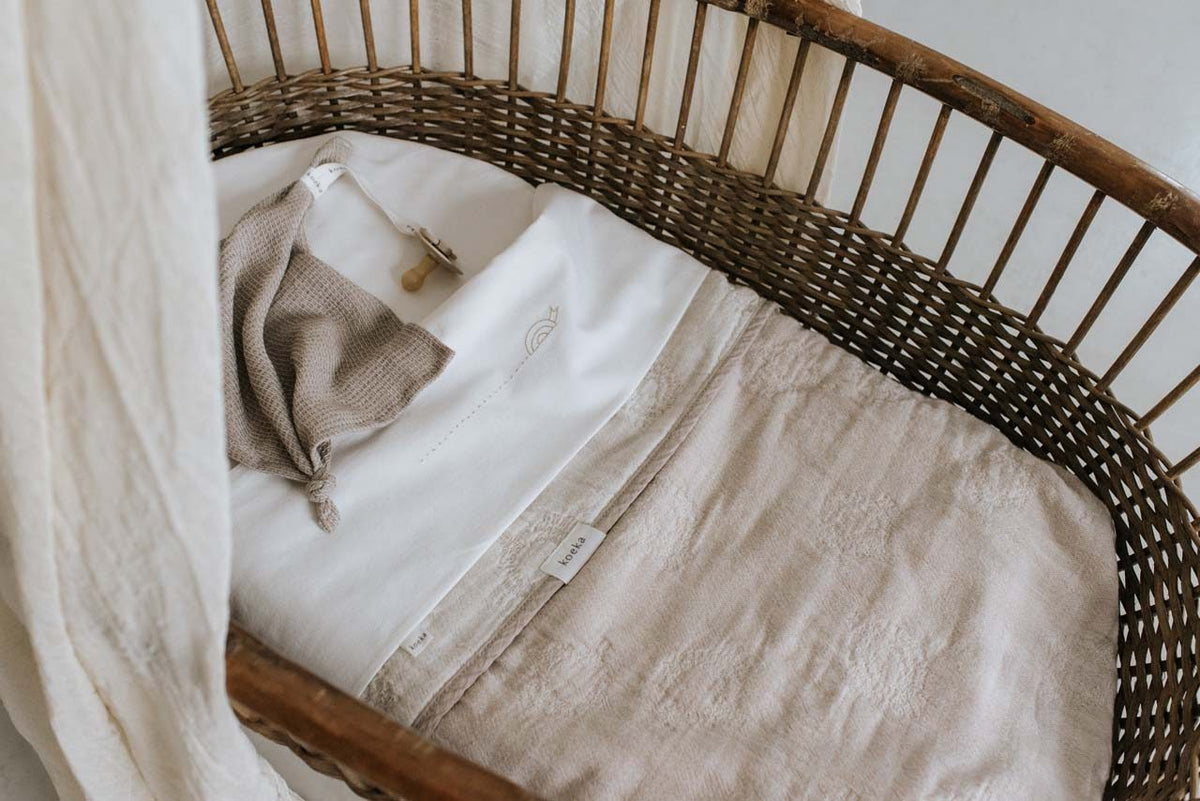 Koeka wiegdeken reversible portobello Soft clay