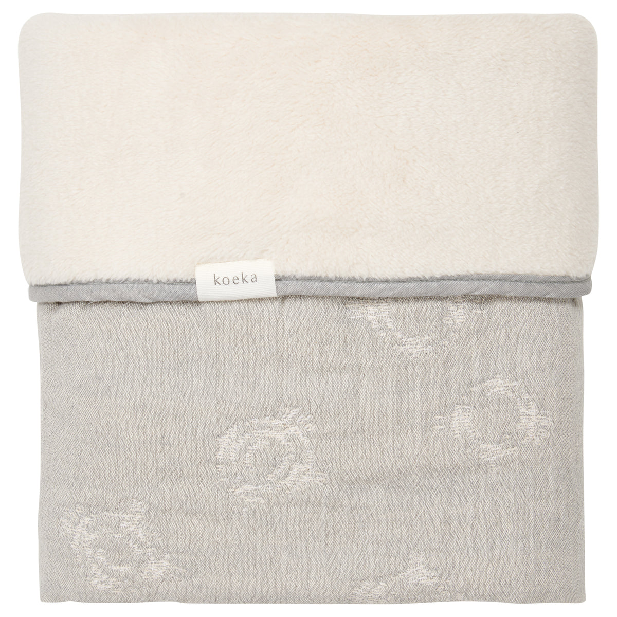 Koeka wiegdeken teddy portobello Steel grey