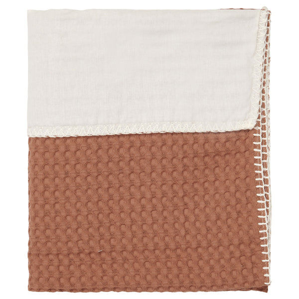 Koeka wiegdeken wafel/flanel antwerp Hazel/pebble