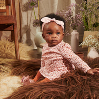 Z8 Honeybee N21 jurkje lange mouw Soft pink/aop