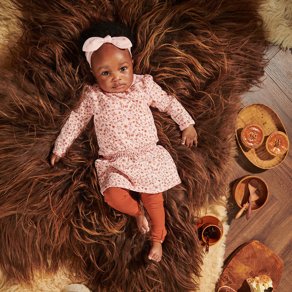 Z8 Honeybee N21 jurkje lange mouw Soft pink/aop