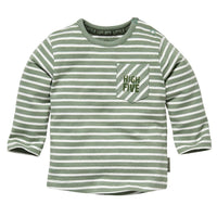 Quapi zahi nb05 longsleeve Dusty green stripe