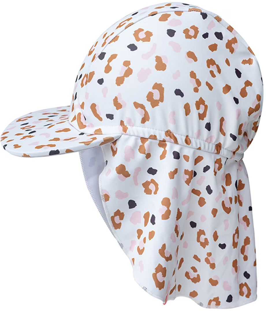 Zonnehoed met cap leopard